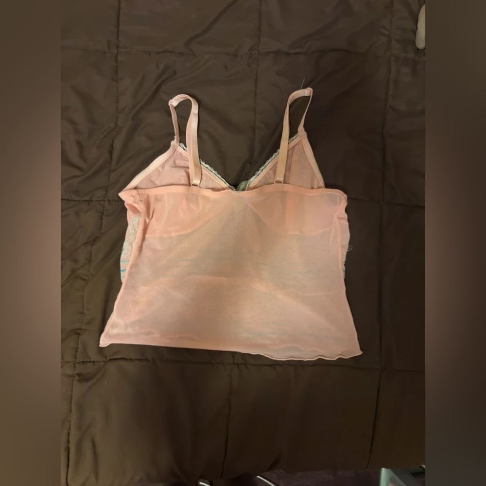 Pink Sheer Camisole Top